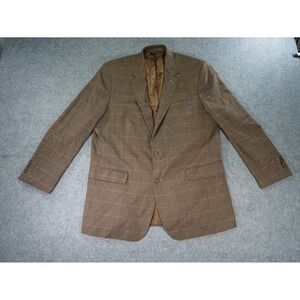 Croft & Barrow‎ 46L Mens Houndstooth 2 Button Blazer Sport Coat Jacket